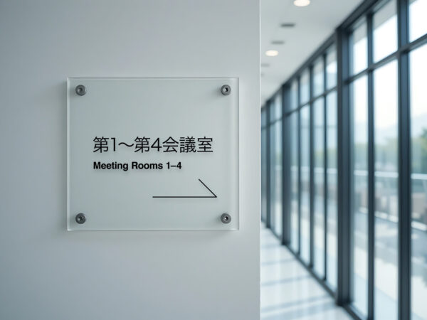 オフィスの表札に