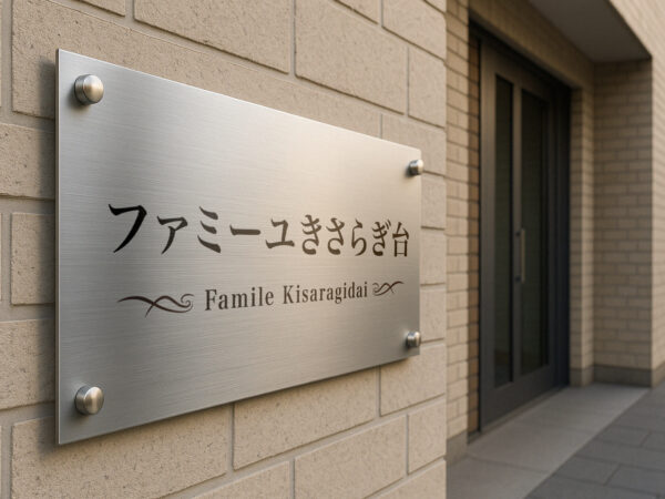 ビルやマンションの館銘板に