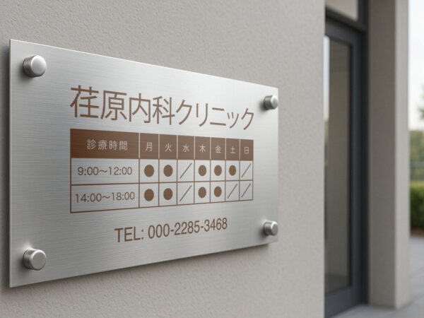 クリニックや病院の案内板に