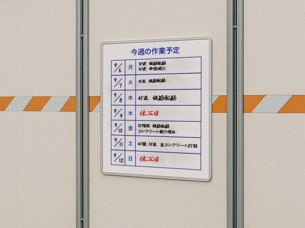 書いて消せて、何度でも。
自由に発信できるホワイトボード看板